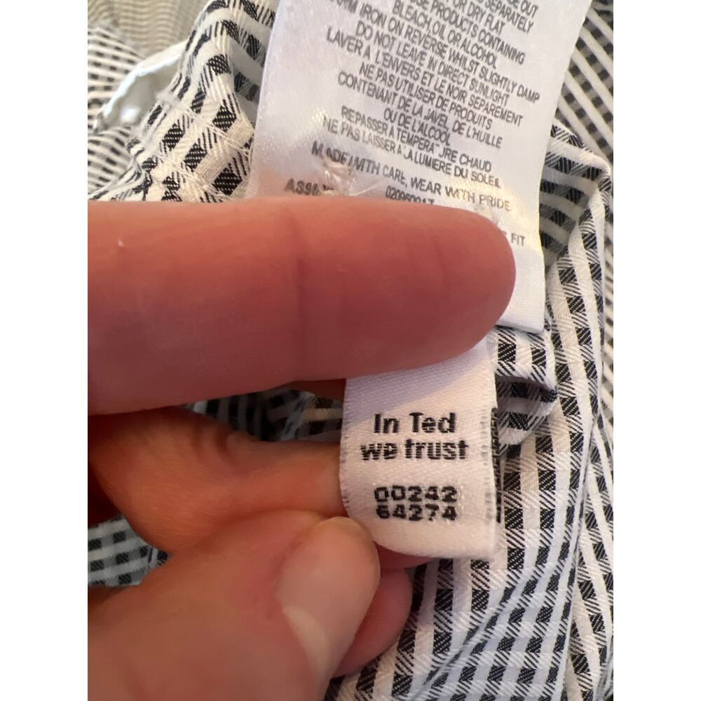 Ted Baker London Archive French
Cuff Stripe Cotton Long Sleeve Black White - Picture 14 of 14